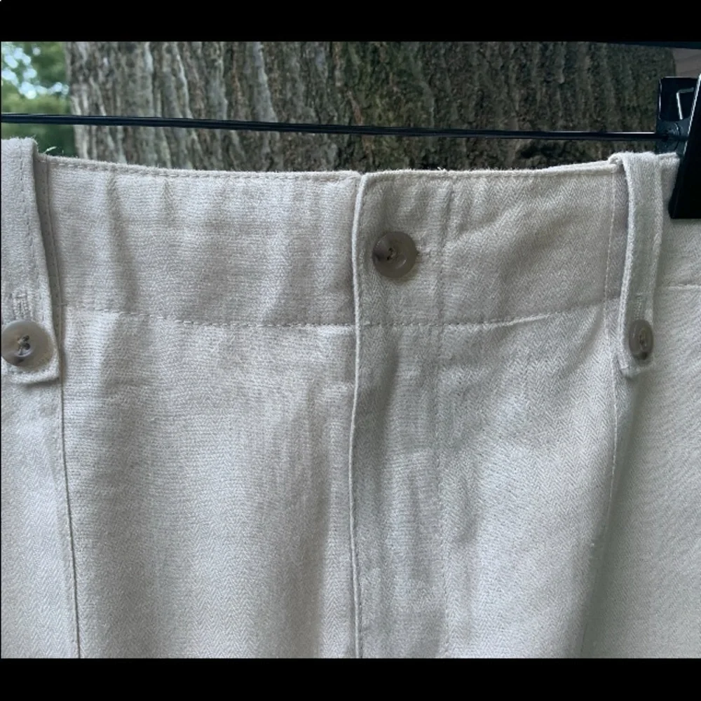 J Crew Linen Cream Pencil Skirt Sz 10 NWOTs